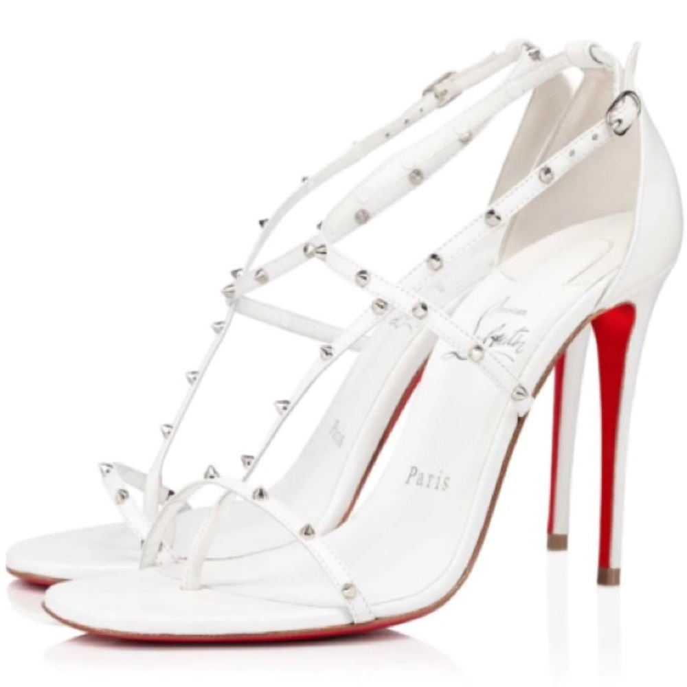 CHRISTIAN LOUBOUTIN
White Riojana Spikes 100 Heeled Sandals